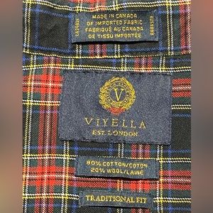 Viyella Brunswick Red and Black Plaid Button-Down Shirt